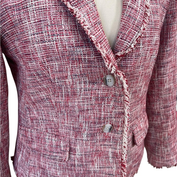 Banana Republic Tweed blazer size 8 cotton - Picture 2 of 8